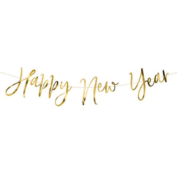 Girlande - Happy New Year - Gold