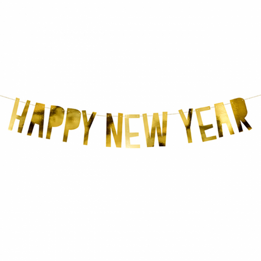 Girlande - Happy New Year - Gold