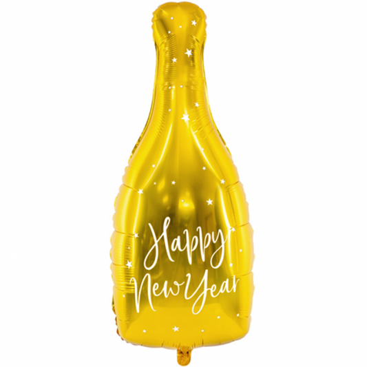 XXL Ballon - Happy New Year Bottle - Gold