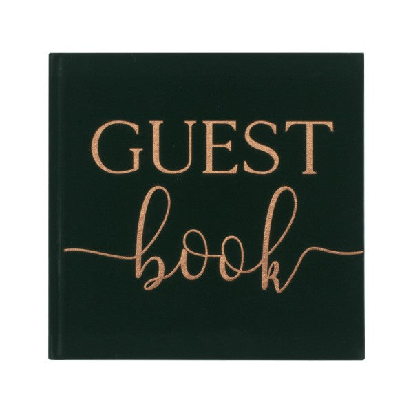 Gästebuch - Green Velvet & Bronze