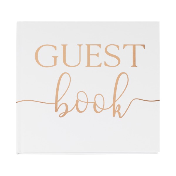 Gästebuch - Weiß & Rosegold
