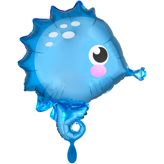 Ballon - Seepferd - Blau
