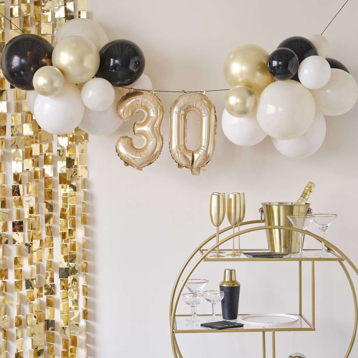 Ballon Girlande - 30 - Gold, Champagne