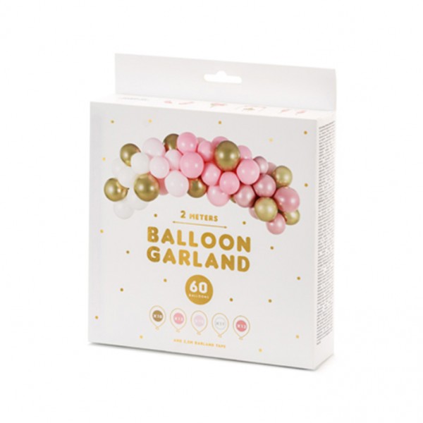Ballongirlande - Shiny Pink