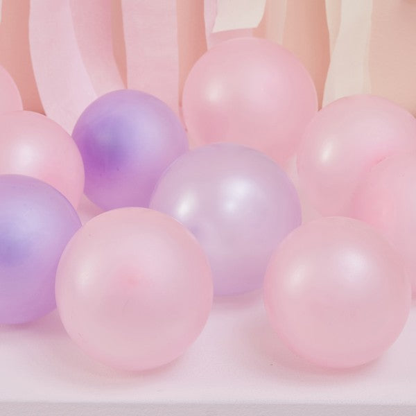 Ballon Set - Rosa und Lila - 40 Stück - Ø 13cm