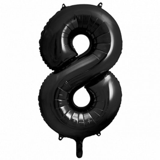 XXL Ballonzahl - Nummer 8 - Schwarz