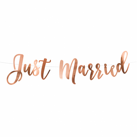 Bannergirlande - Just Married - Rosegold