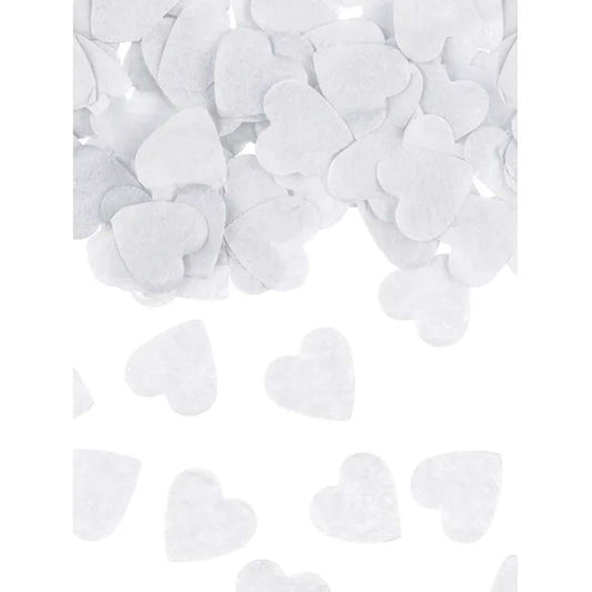 Papierkonfetti - Herzen - Weiß - 15g