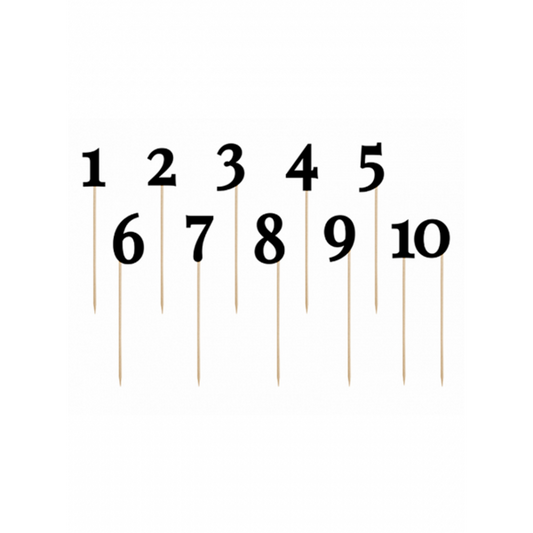 Kuchentopper - Zahlreihe 1-10 - Schwarz