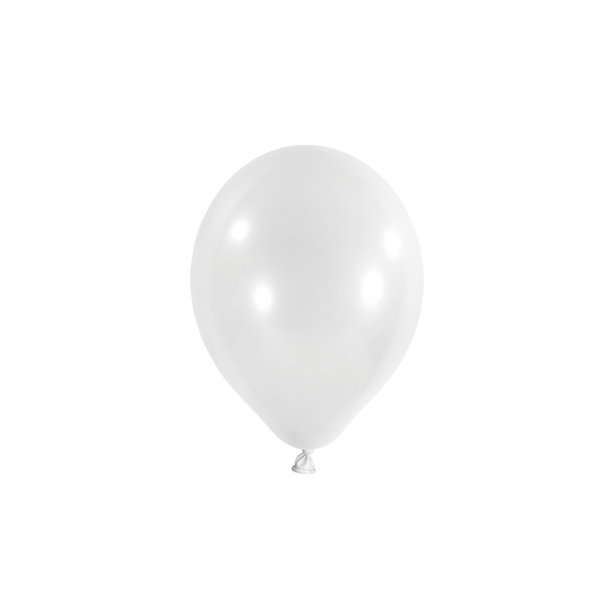 100 Miniballons - Metallic - Weiß - Ø 12cm