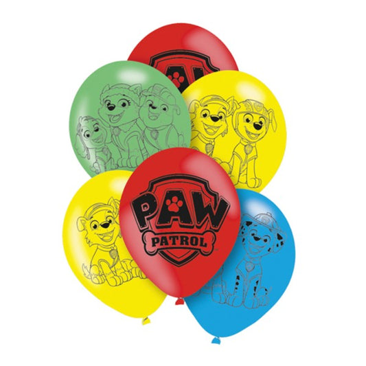 Motivballons - Paw Patrol - 6 Stück