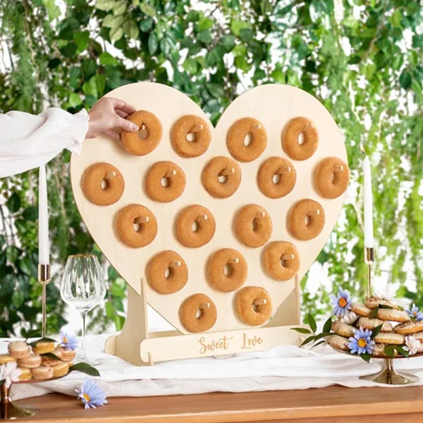 Donut Wall - Herz - Holz