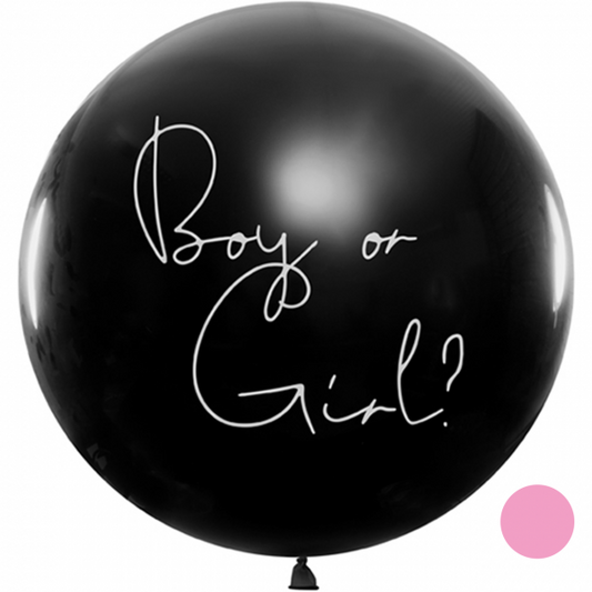XXL Ballon - Ø 1m - Boy or Girl?- Pink