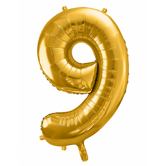 XXL Ballon Zahl - Nummer 9 - Gold