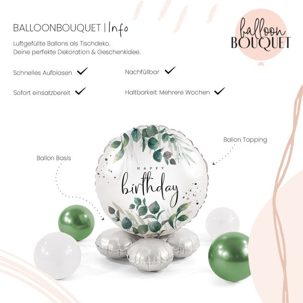 Balloon Bouquet - Green leaves
